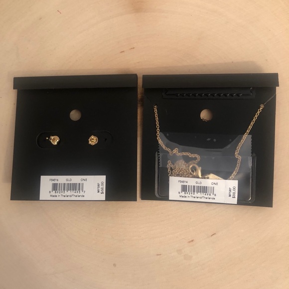 COACH Open Circle Strand Earrings and necklace 🆕 - Picture 6 of 8